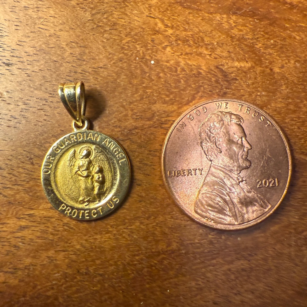 14k Gold Guardian Angel Pendant - Michael Anthony